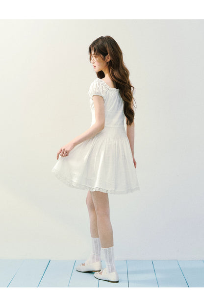 Pure Romance Square-Neck Mini Dress