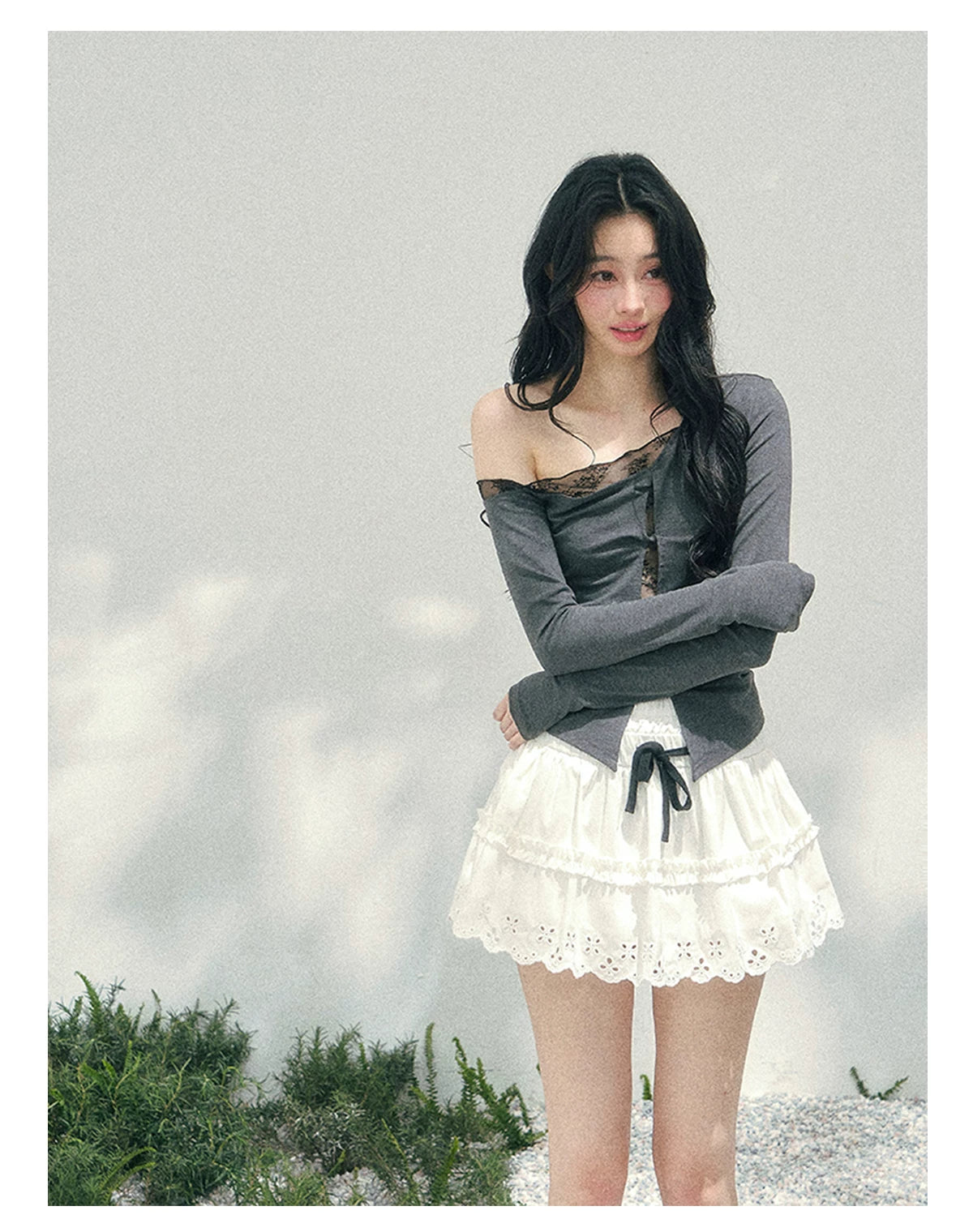 “Spring Meadow” Embroidered Bubble Skirt