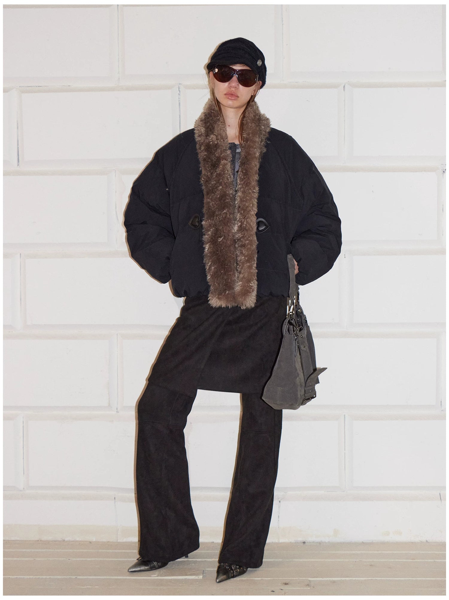 Detachable Two-Way Leather Skirt–Pants