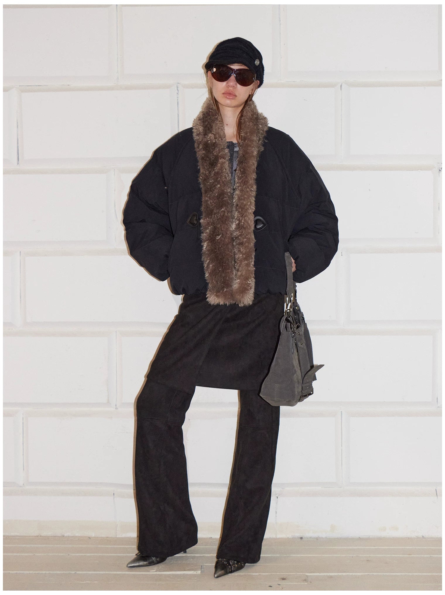 Detachable Two-Way Leather Skirt–Pants