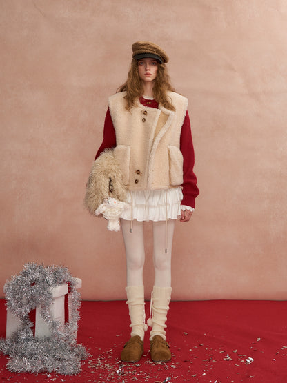 Reversible Fleece-Front Buttoned Vest