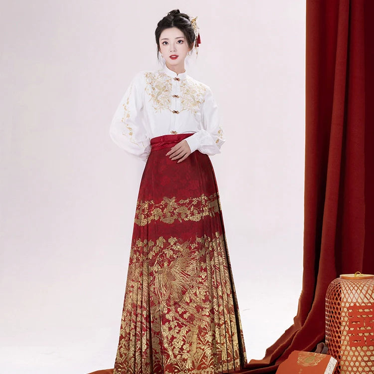 &quot;梧凤之鸣&quot;Ming-Dynasty Hanfu Set - CHINASQUAD