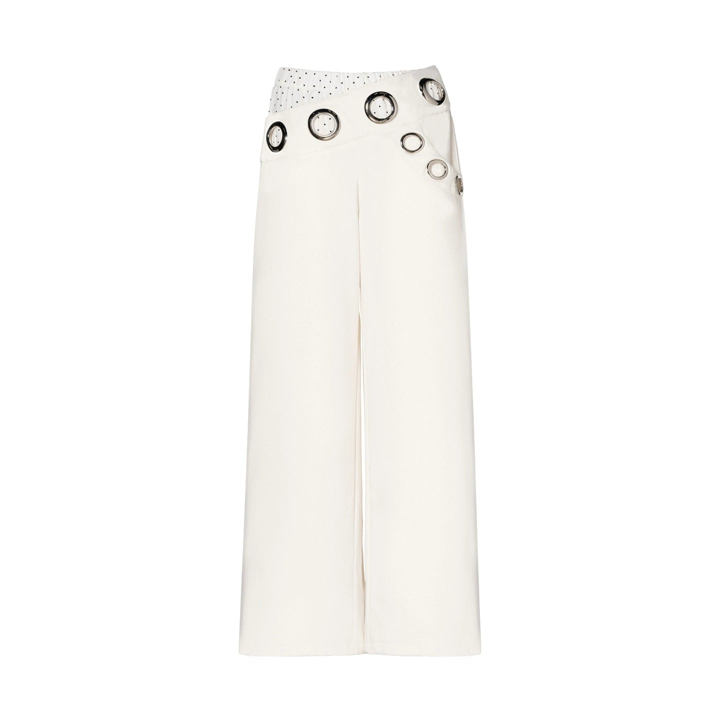 Layered-Effect Wide-Leg Cargo Jeans