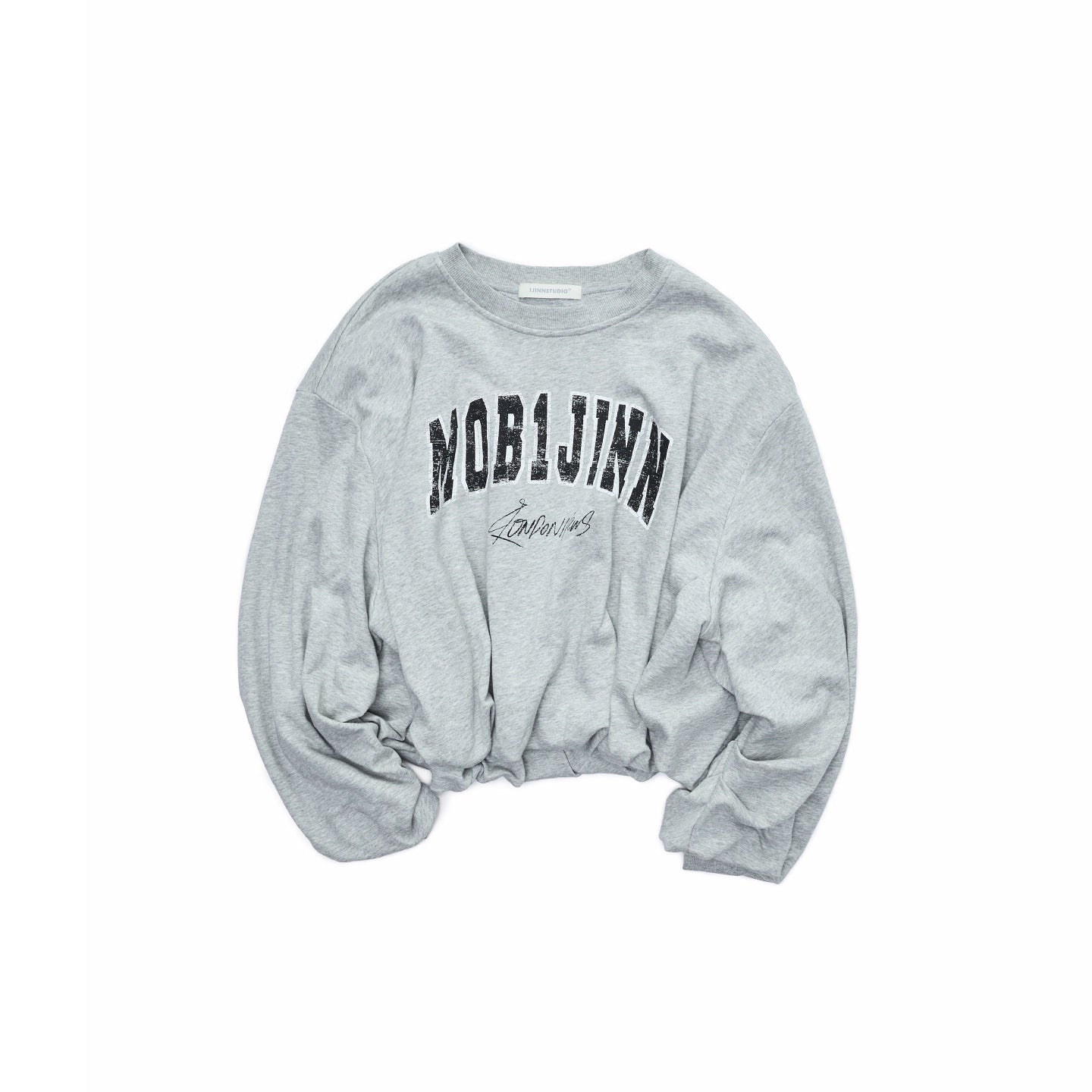 Vintage Letter Print Oversized Sweatshirt