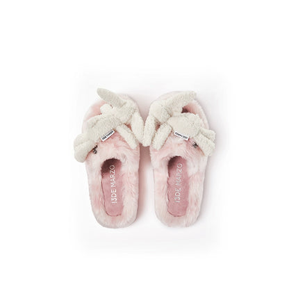Logo Furry Plush Slipper