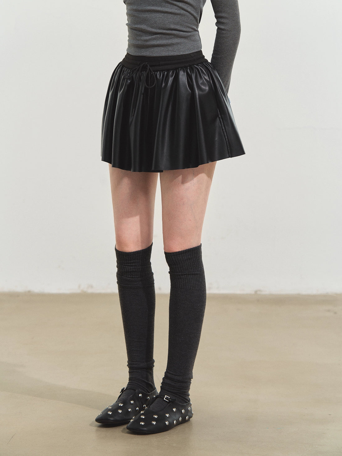 Puff PU Skirt