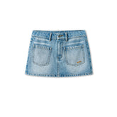 "Caracal Series" Washed Mini Skirt - CHINASQUAD