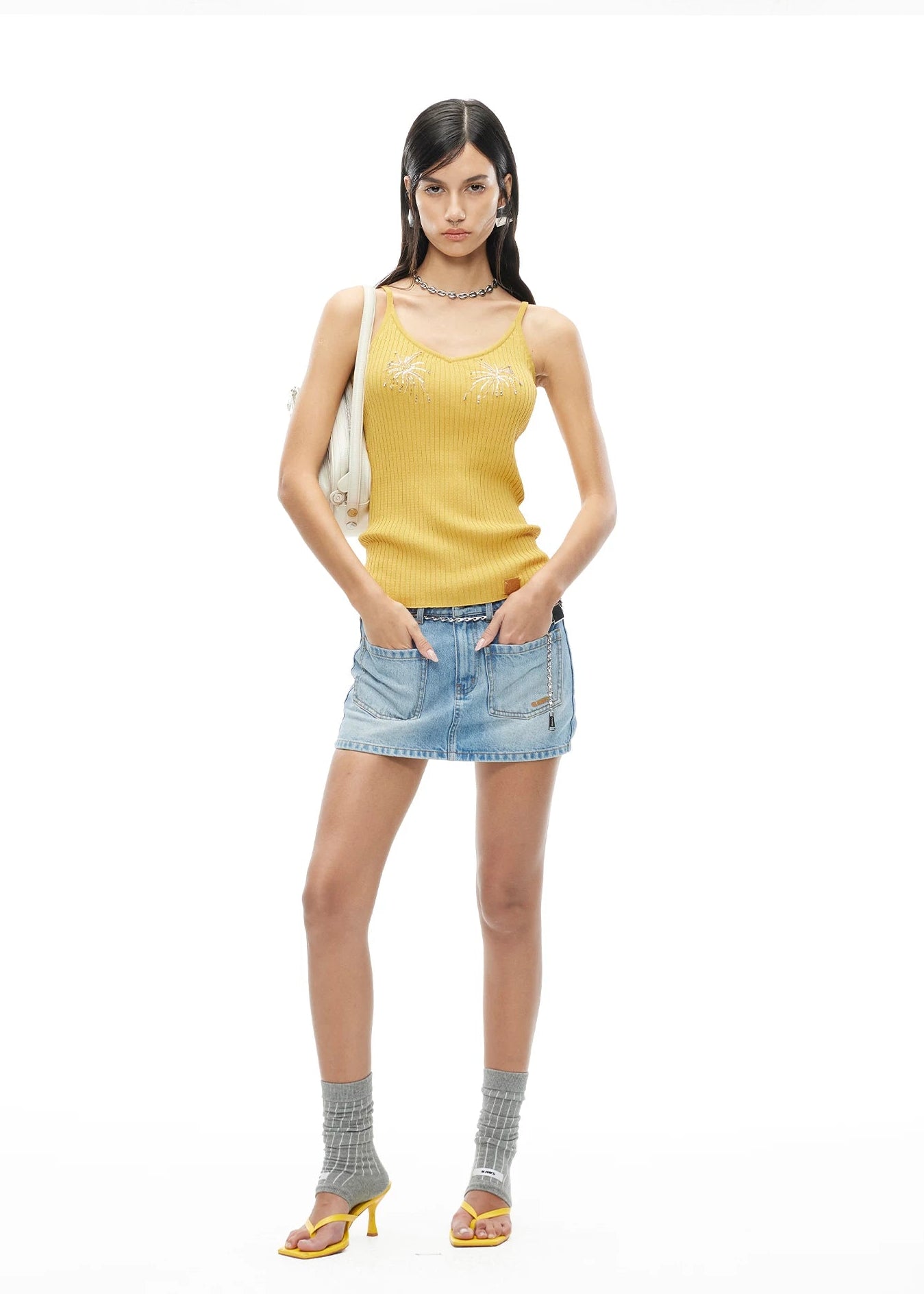 Firework Embroidered V-Neck Camisole