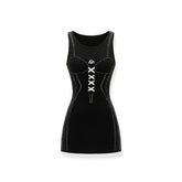 Black Knitted Sheath Dress - CHINASQUAD