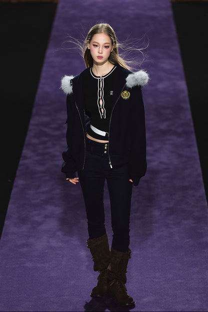 Dual-Waistband High-Rise Stretch Skinny Jeans