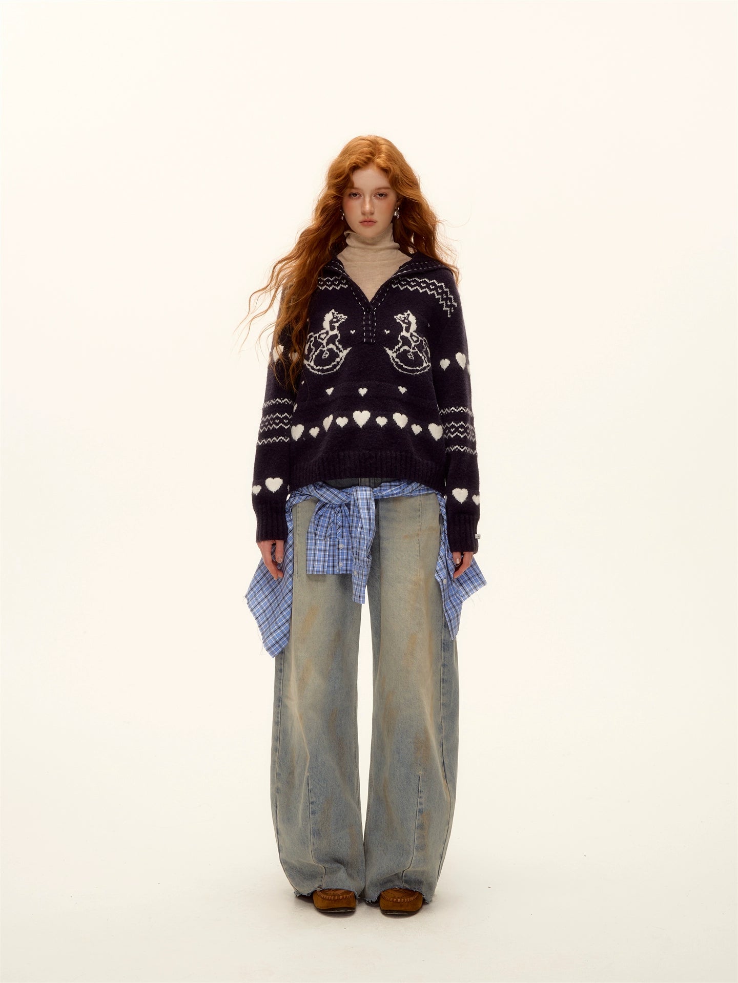 Pony Jacquard Knit Pullover