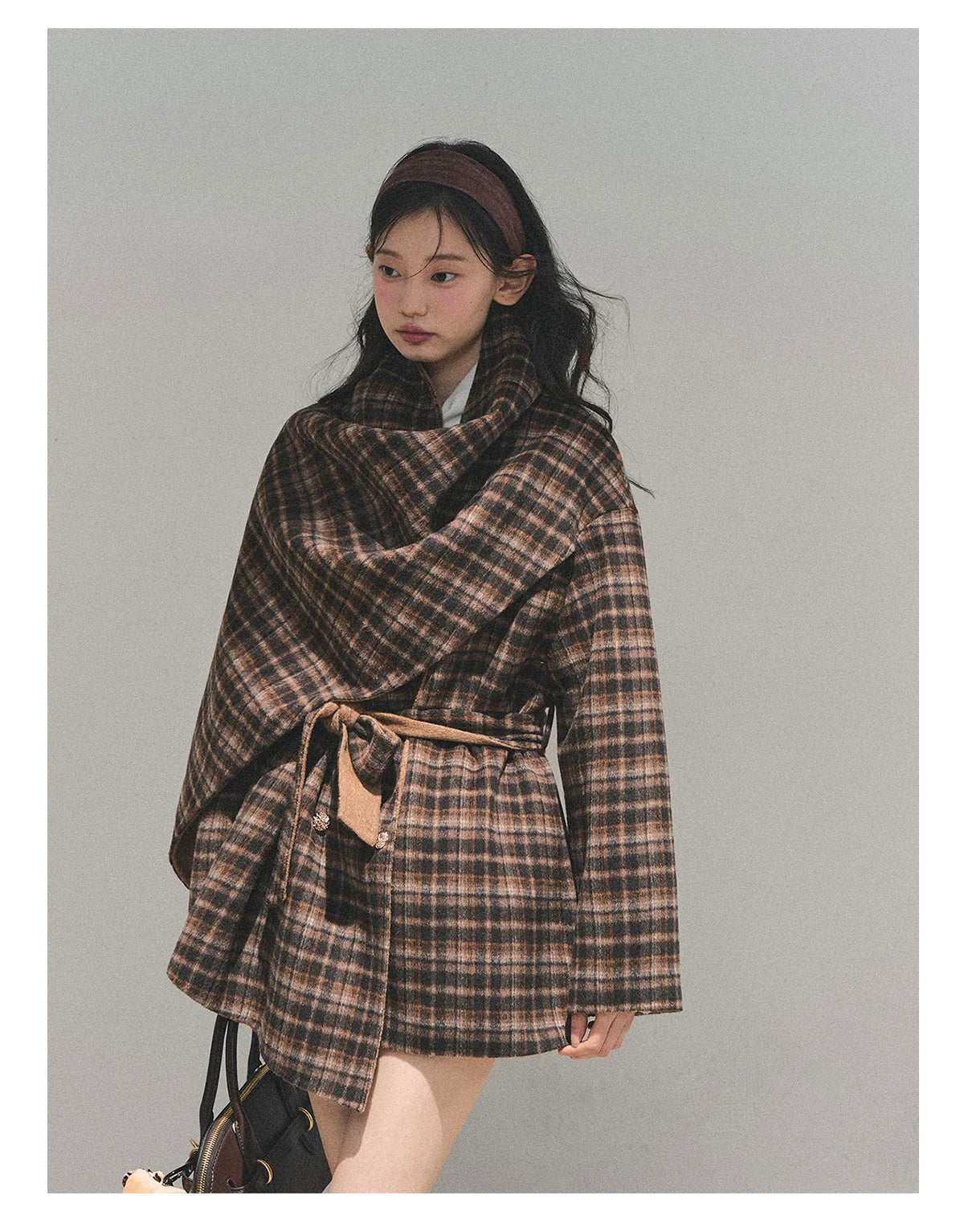 French British-Style Wool Coat