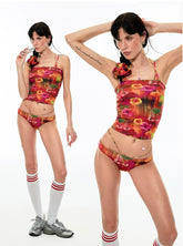 "Summer Fruit" Dopamine Print Bikini Set - CHINASQUAD