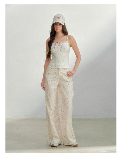 Sweet Oxygen Cotton Lace Trim Camisole