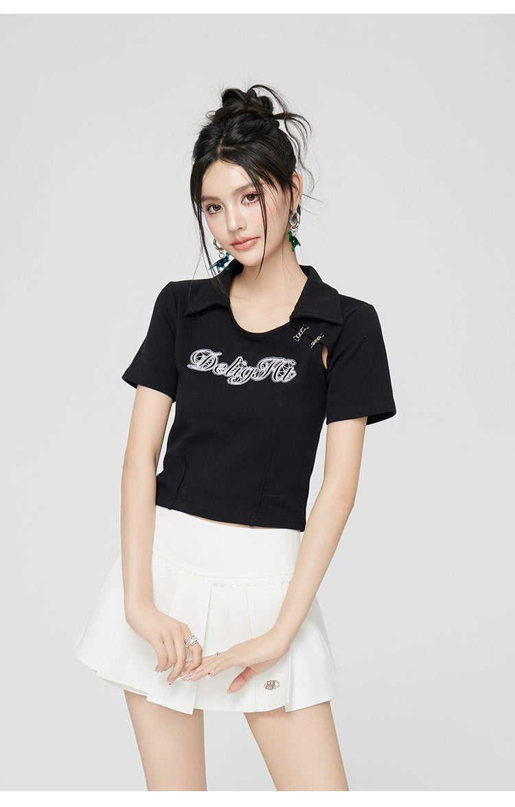 Polo Collar Embroidered T-shirt - CHINASQUAD