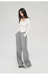 Frayed Wide Leg Pants - CHINASQUAD