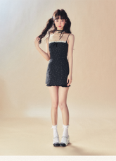 Black Spaghetti Strap Dress - CHINASQUAD