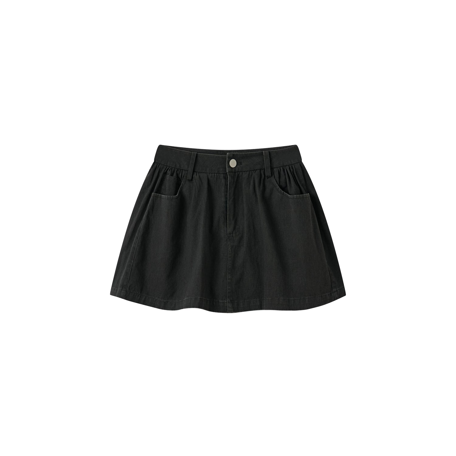 Vintage Pleated Cotton Mini Skirt