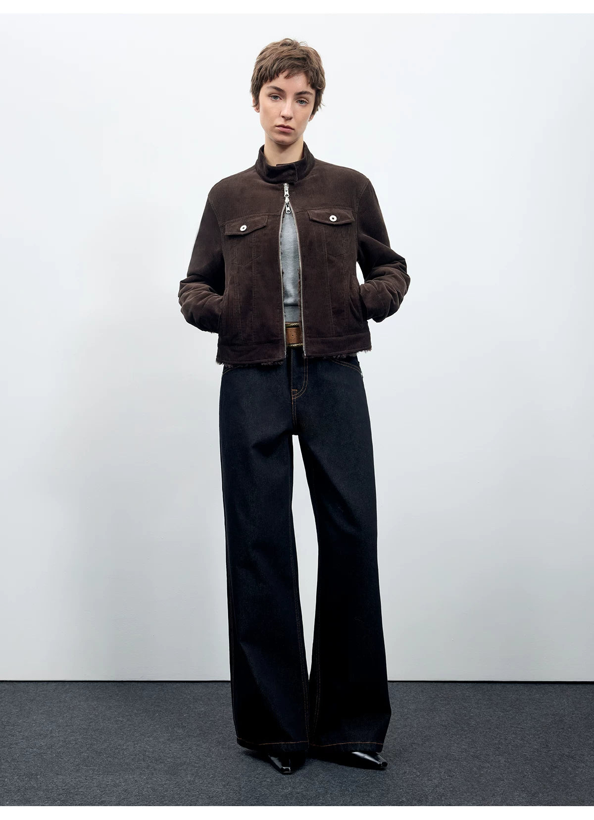 Denim Mid-Low Rise Straight-Leg Jeans