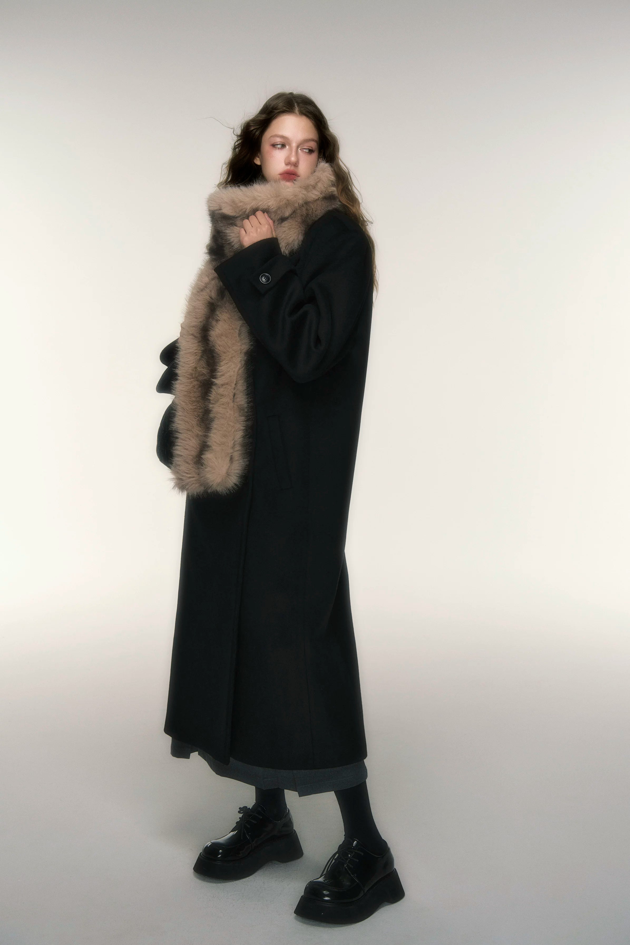 Vintage Cozy Faux Fur Winter Scarf