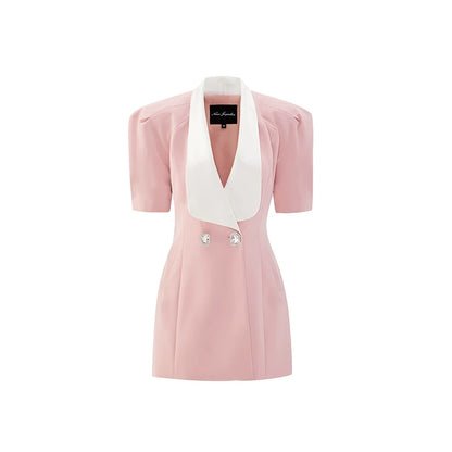 Puff Sleeve Cut-Out Open-Back Dress