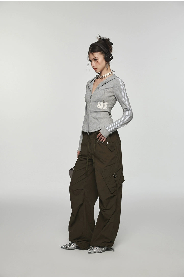 Zip-up Waist Slimming Hoodie - CHINASQUAD