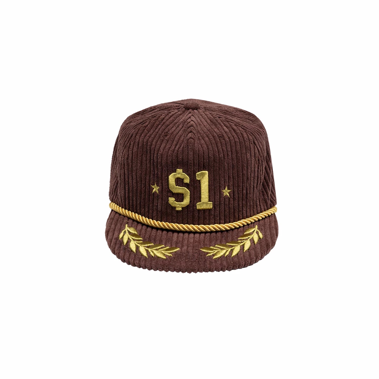 Embroidered Flat-Brim Trucker Cap