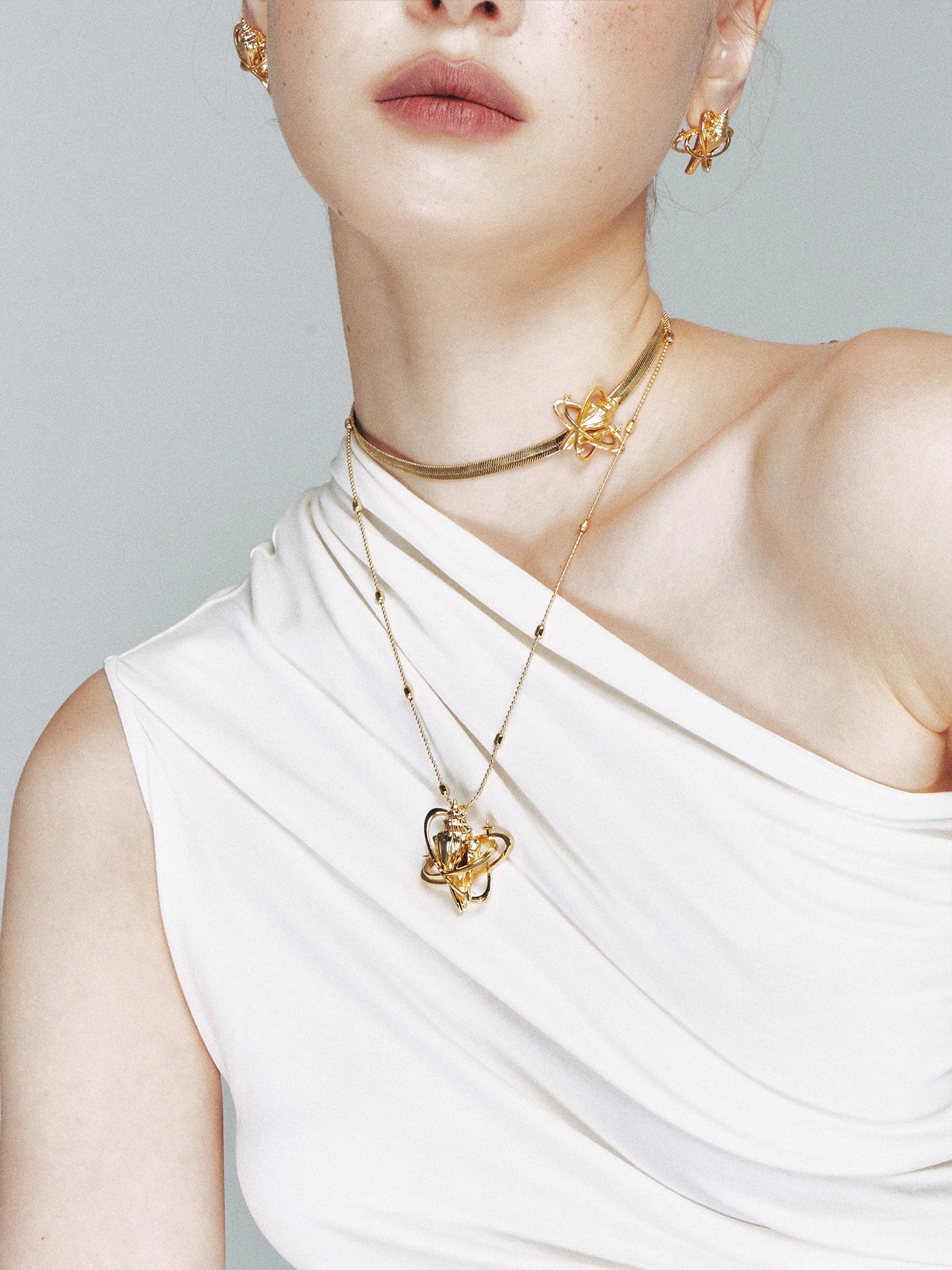 Seashell Star Pendant Necklace