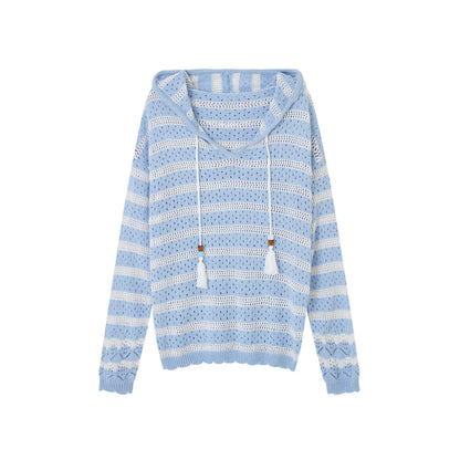 Nautical Loose Hollow Hoodie