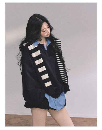 Two-Piece American Oversized Sweatshirt