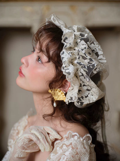 Candlelit Tears Antique Lace Corset Wedding Dress