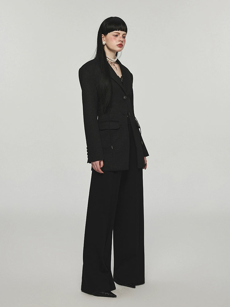 Black Loose-Fit Long Trousers - CHINASQUAD