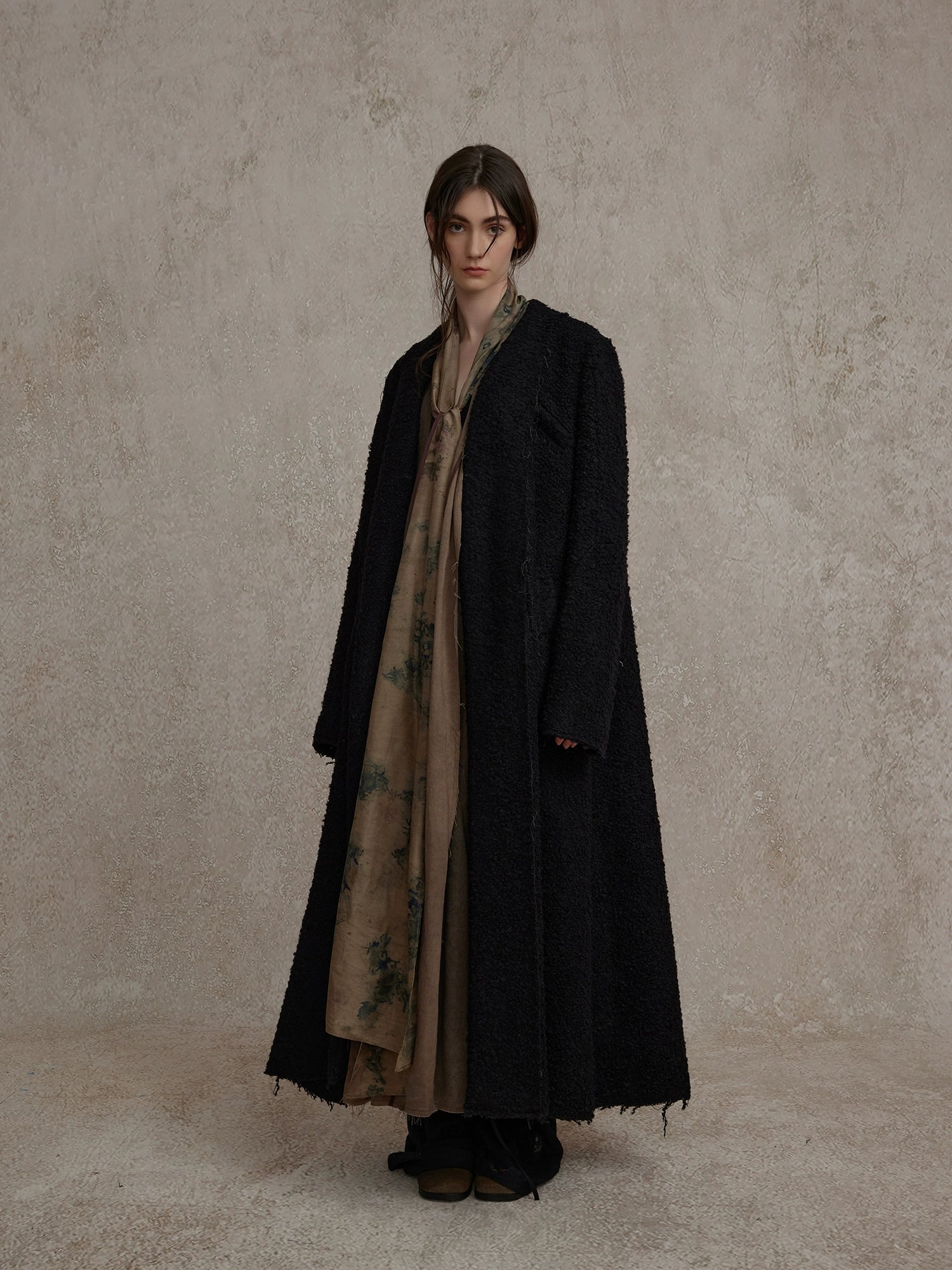 Brown Ancient Jacquard Long Robe