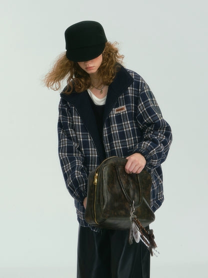 Reversible Fleece Plaid Jacket