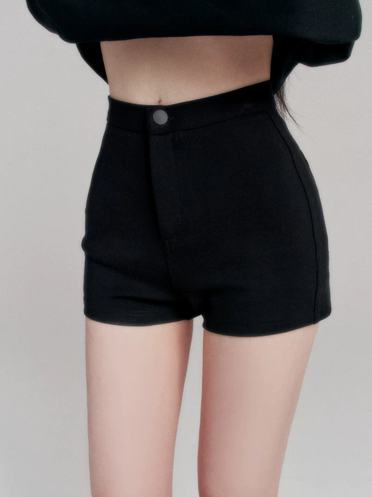 High-Waist Stretch Safety Shorts