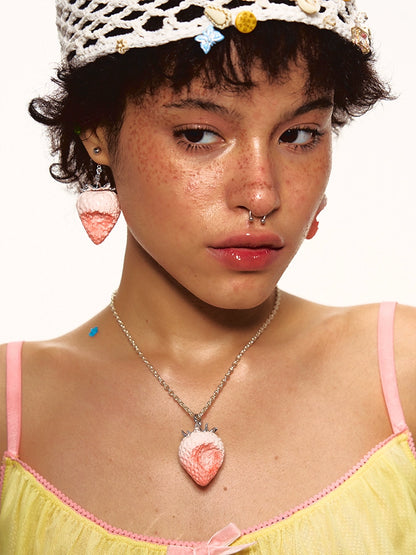 Strawberry K Gold Necklace