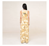 (Final Sale) Camouflage & Cream-colored Wide-leg Pants - CHINASQUAD