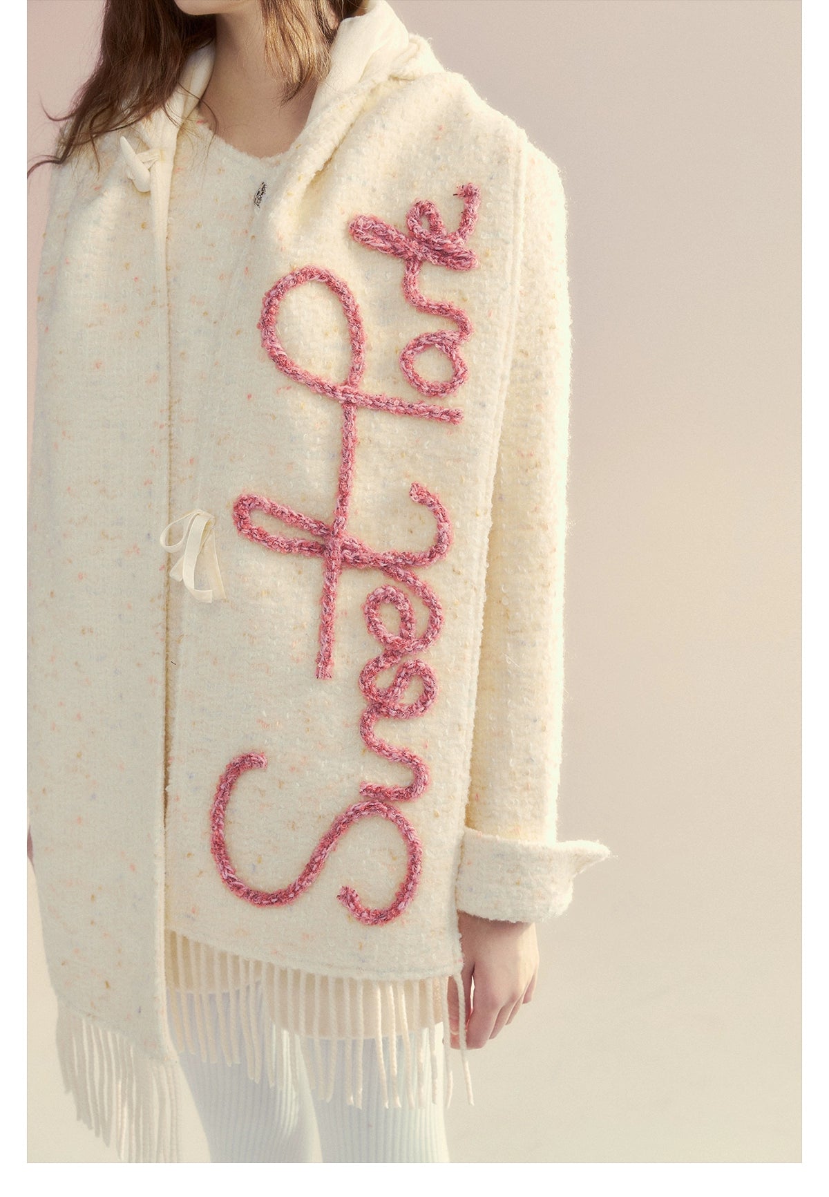 Multicolored Speckled Wool Coat - CHINASQUAD