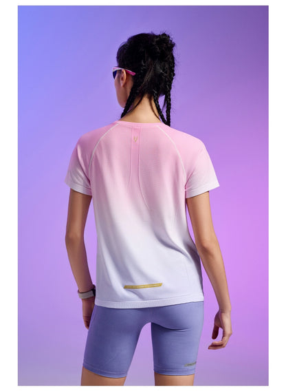 Purple &amp; Pink Breathable Running Tee