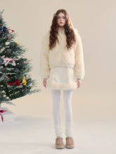 Cream Rabbit Shearling Coat & Skirt Set - CHINASQUAD