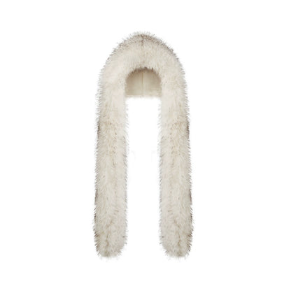 Polar Eco Fox Fur Hooded Scarf Hat