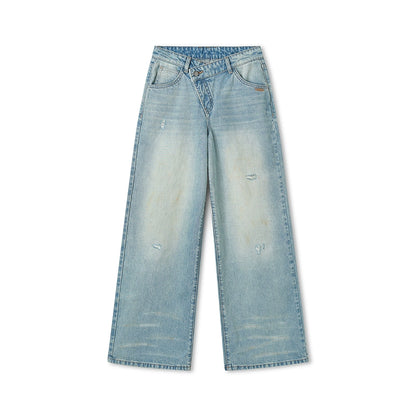 &quot;Savanna Series&quot; Washed Hand-rubbed Denim Jeans - CHINASQUAD