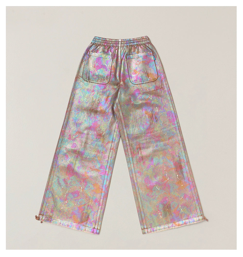 Wild Iridescent Drawstring Cargo Pants