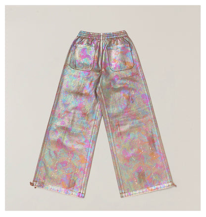 Wild Iridescent Drawstring Cargo Pants