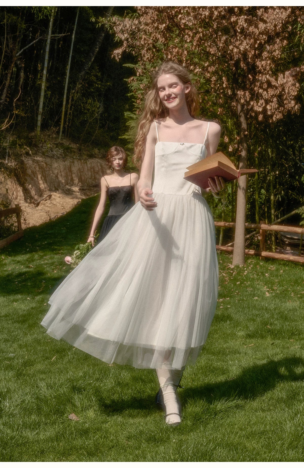 French Ballet Tulle Cami Maxi Dress