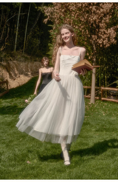 French Ballet Tulle Cami Maxi Dress