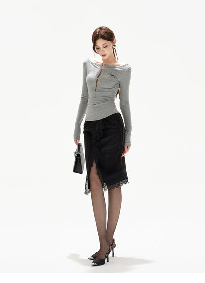 Button-Detail Slim-Fit Knit Base Layer