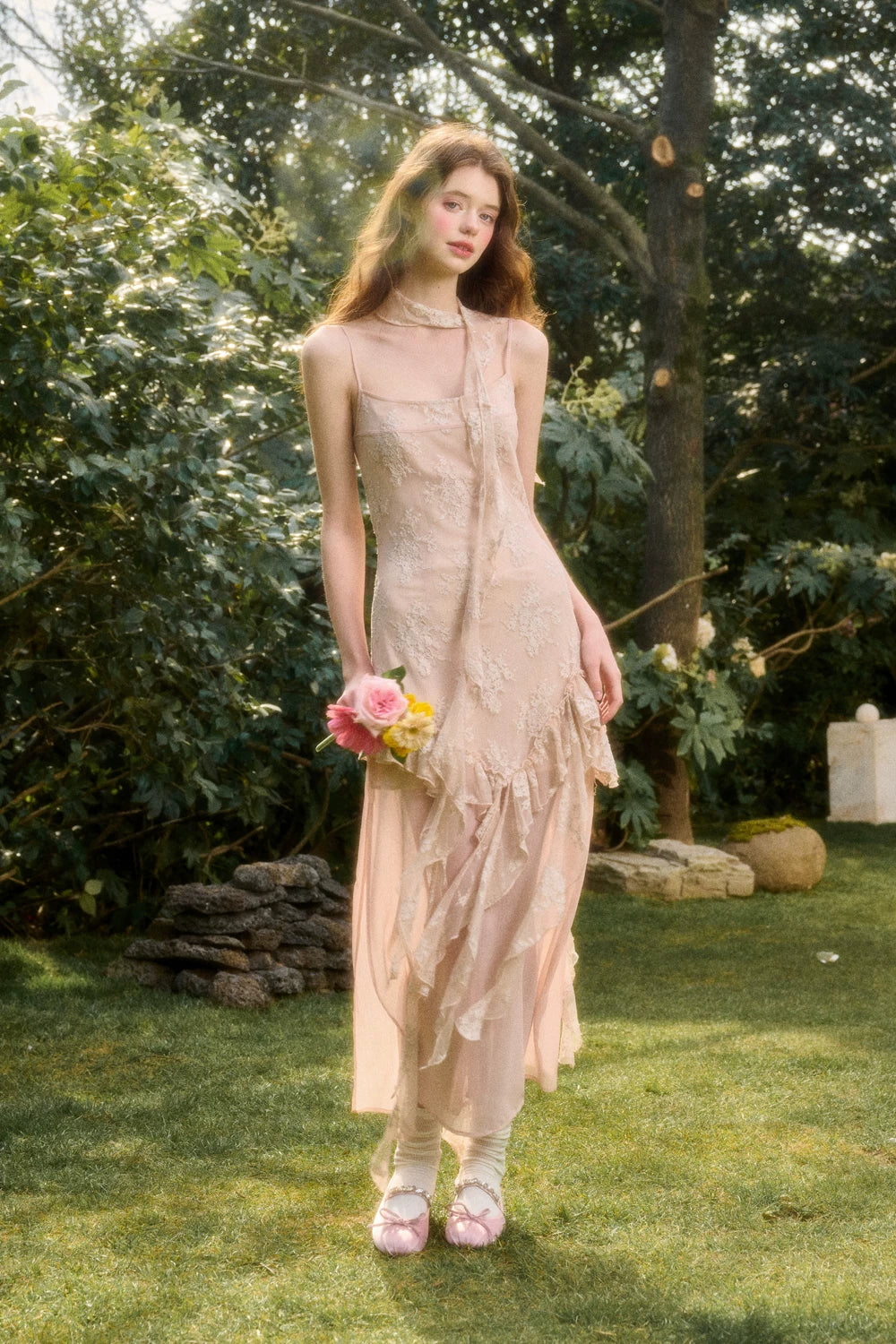 Pink Cloud Lace Fairy Dress