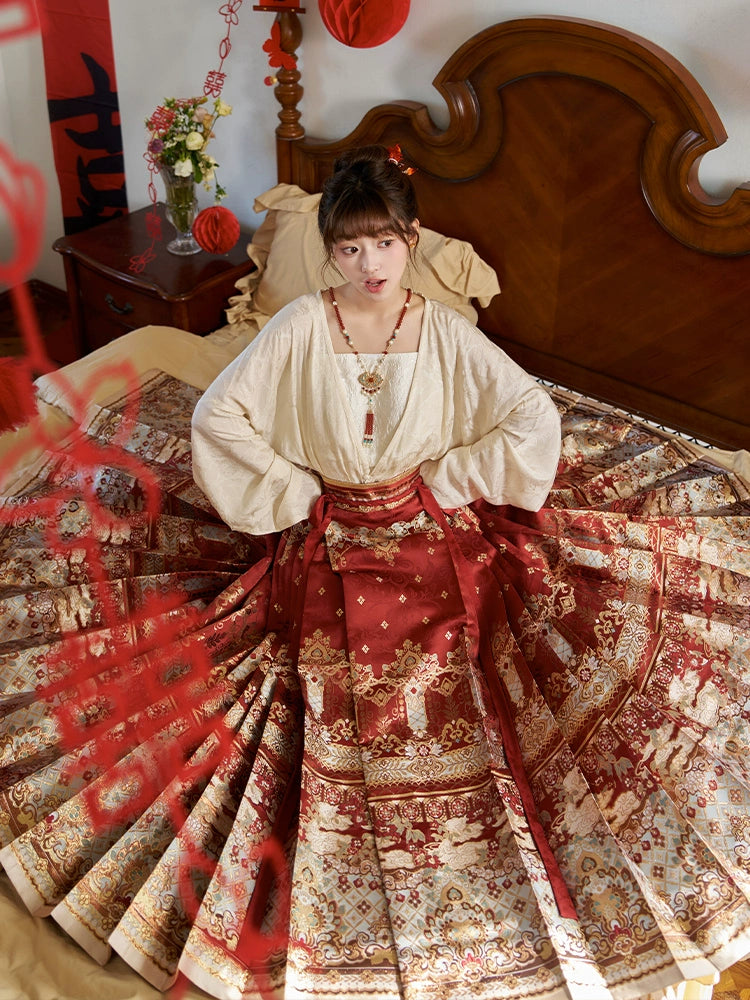 &quot;素瓷·羡鸳鸯&quot; Wedding Toast hanfu set