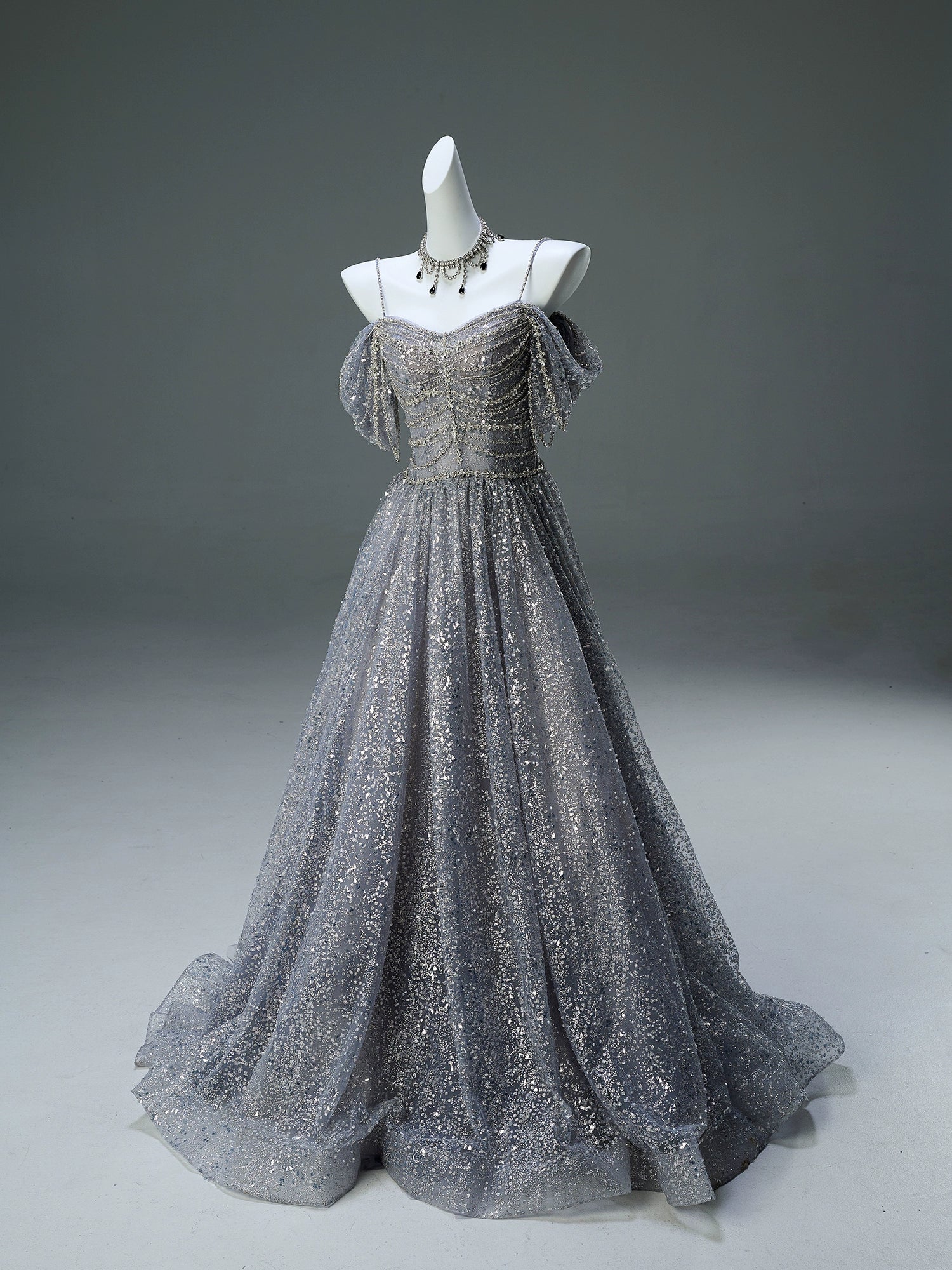 Eternal First-Light Glittering Couture Gown